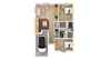 Diamond 2 Bedroom 2 Bathroom Duplex, 1077 sq. ft., at Barton Farms Apartments and Duplexes in Greenwood, IN 46143